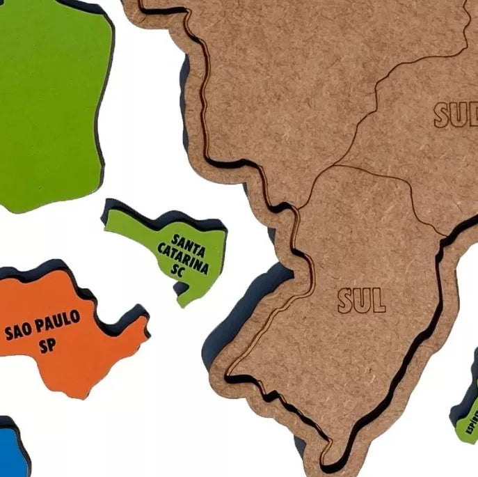 Mapa do Brasil Quebra Cabeça Educativo - Acelerando o Conhecimento de seus Filhos.